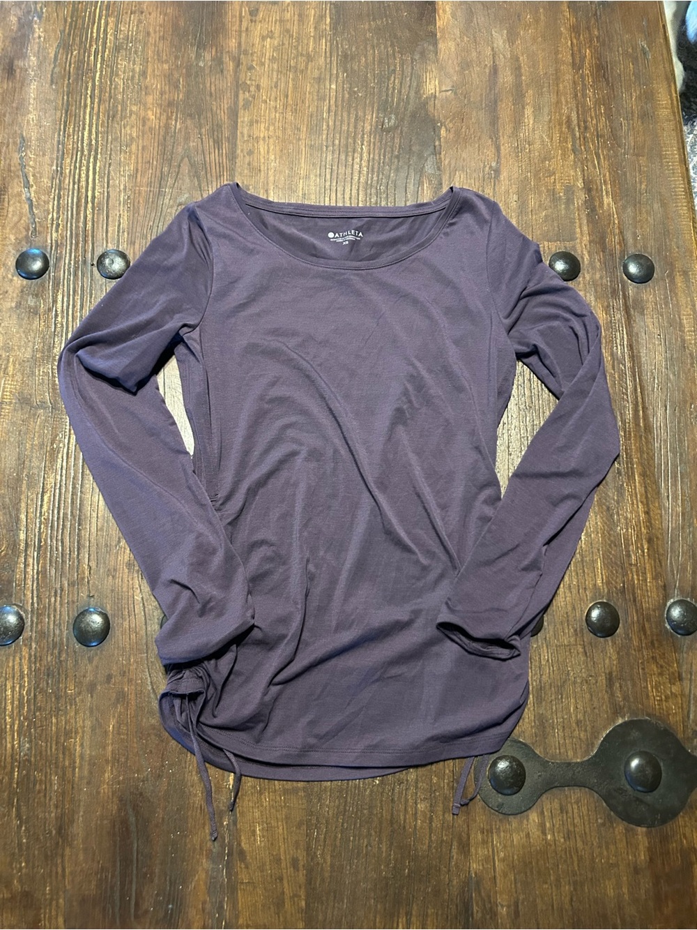 Athleta Long-Sleeve Scoopneck Top in Deep Plum